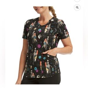 Scrubstar Women's Disney The Nightmare Before Christmas "Worm's Wort" V-Neck